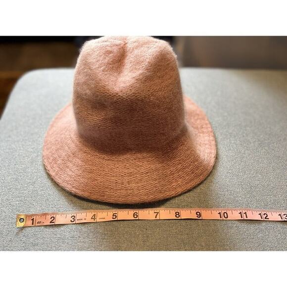 Angora Nylon Vintage Cozy Pink Bucket Hat One Size Old Money - Picture 3 of 7